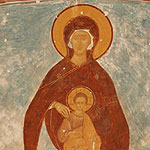 Mother of God Enthroned with Archangels Michael and Gabriel